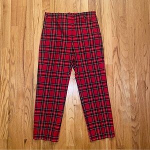 *NWT* J. Crew Red Women’s Tartan Plaid Chinos 6P